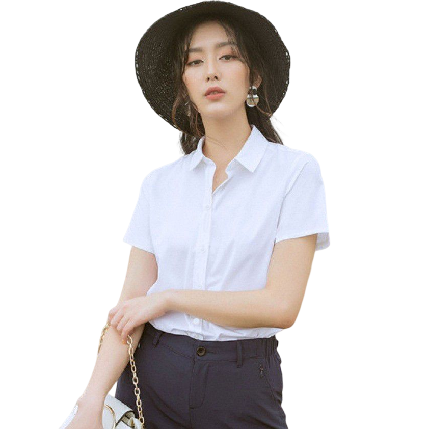 áo Sơ Mi Trắng Cộc Tay Cổ đức – Chipxinhxk
