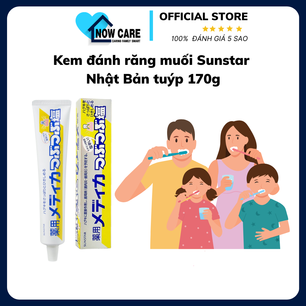 Kem đánh Răng Muối Nhật Bản Tuýp 170g – Sunstar