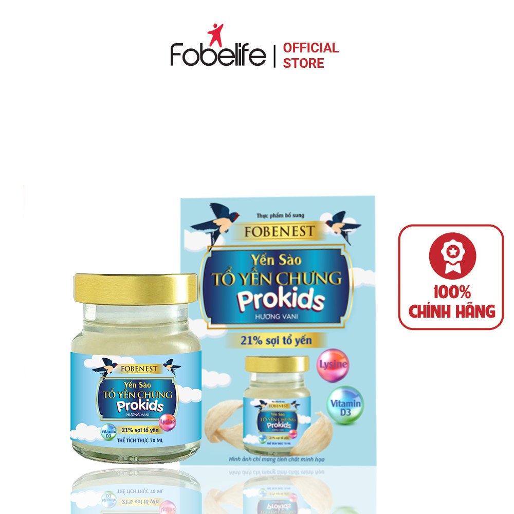 Yến Sào Fobenest Prokids 70ml 21% Sợi Tổ Yến Hương Vani – Fobelife