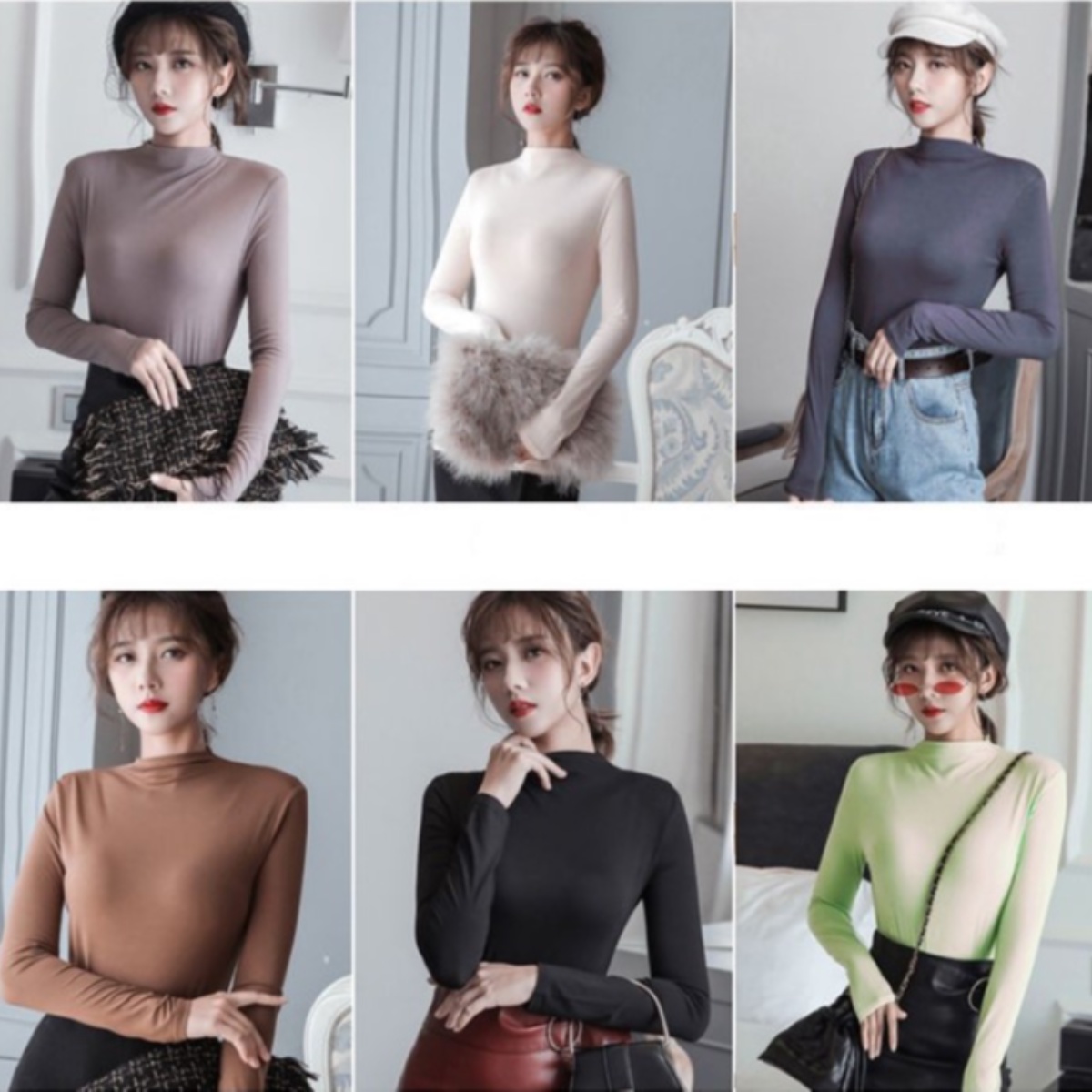 áo Giữ Nhiệt Thun Lạnh , áo Thun Cổ 3 Phân Dành Cho Bạn Nữ, Giữ ấm Co Giãn 4 Chiều 40-55kg – Dmastore