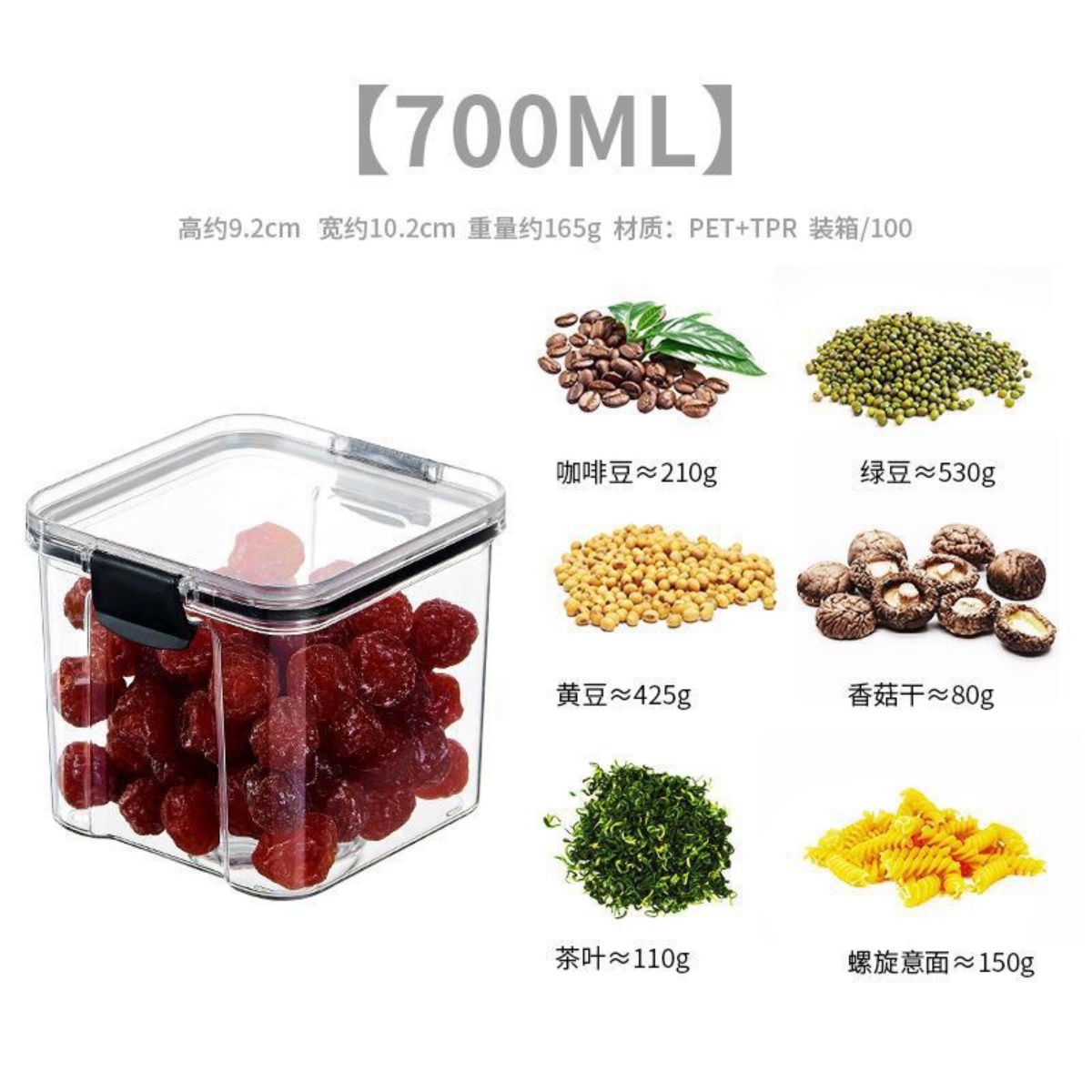 Hộp Nhựa đựng đồ Khô Trong Suốt 700ml – Su