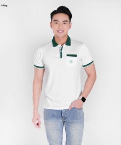 áo Polo Nam Cổ Bẻ Phối Túi Ngực Có Thêu Logo Cá Tính- Chipxinhxk