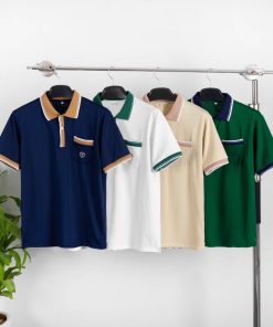 áo Polo Nam Cổ Bẻ Phối Túi Ngực Có Thêu Logo Cá Tính- Chipxinhxk