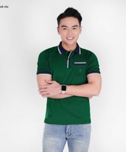 áo Polo Nam Cổ Bẻ Phối Túi Ngực Có Thêu Logo Cá Tính- Chipxinhxk