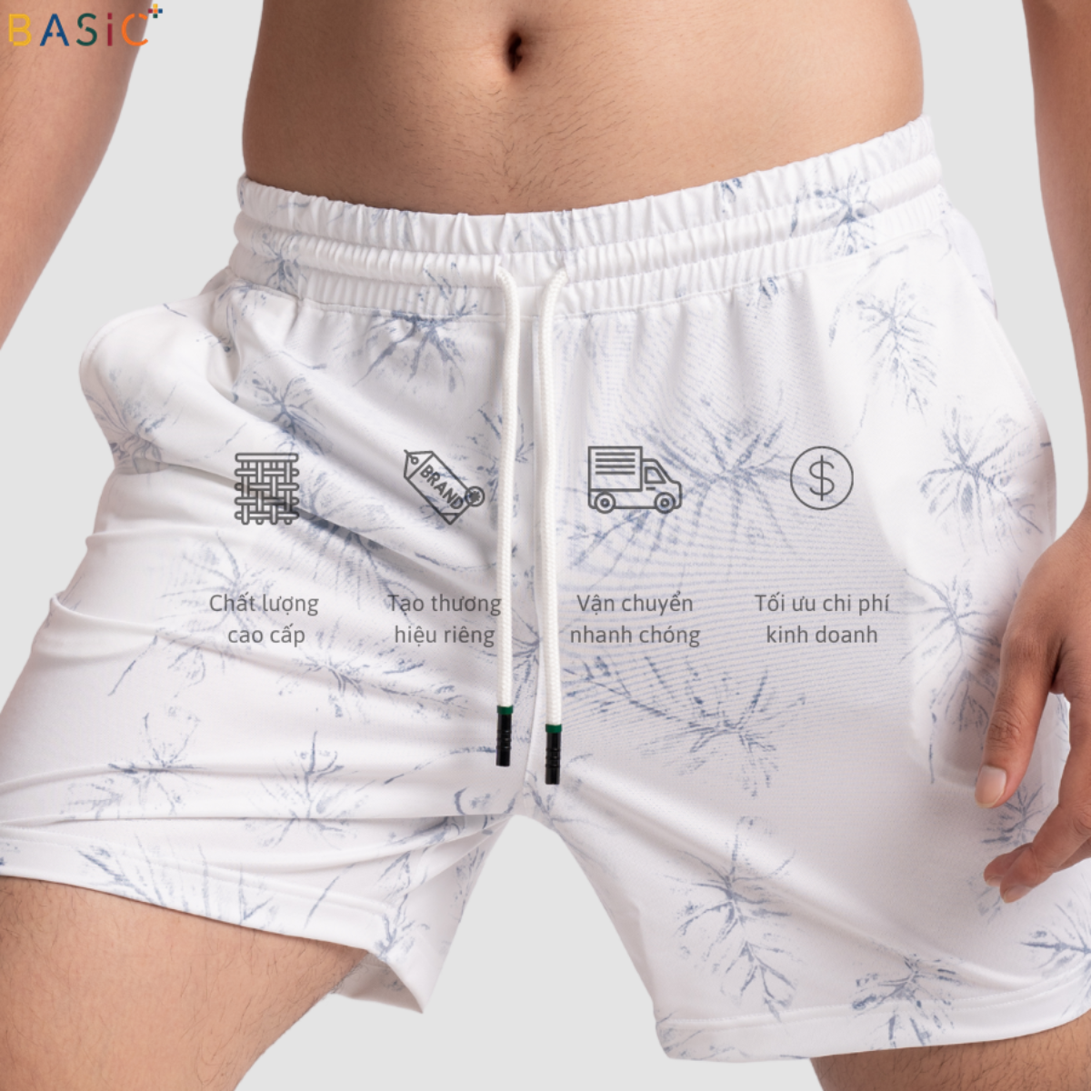 Quần Short Tropical Heat Transfer Printing Slimfit No 068 – Basic Plus