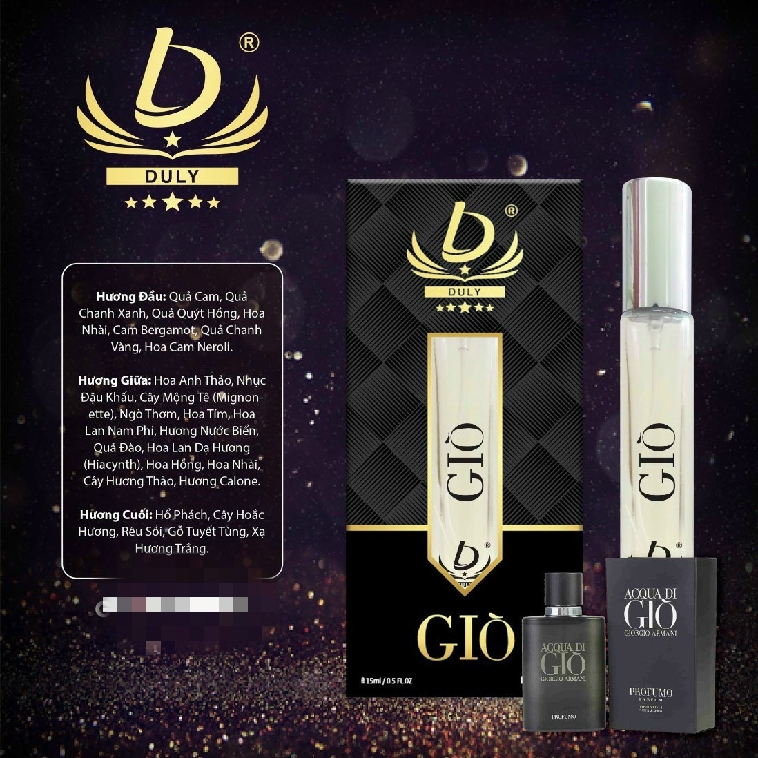 Nước Hoa Giò Duly 15ml – Duly