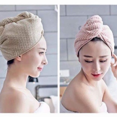 Khăn Quấn ủ Tóc Siêu Thấm Màu Trơn, Khăn Mũ Làm Khô Tóc Siêu Tiện ích – Dmastore