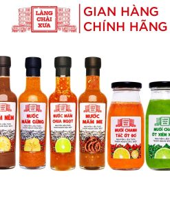 [combo 6 Chai] Muối ớt Xanh, Muối ớt đỏ, Nước Mắm Chua Ngọt, Nước Mắm Gừng, Nước Mắm Me, Mắm Nêm Làng Chài Xưa 300g/chai – Làng Chài Xưa