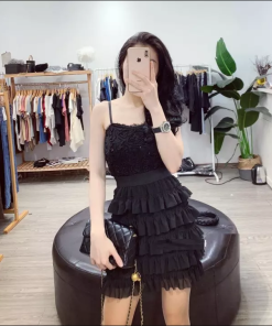 Chân Váy Xòe Ngắn Dáng Tiểu Thư, Chân Váy 5 Tầng Xếp Ly Dáng Ngắn – Dmastore