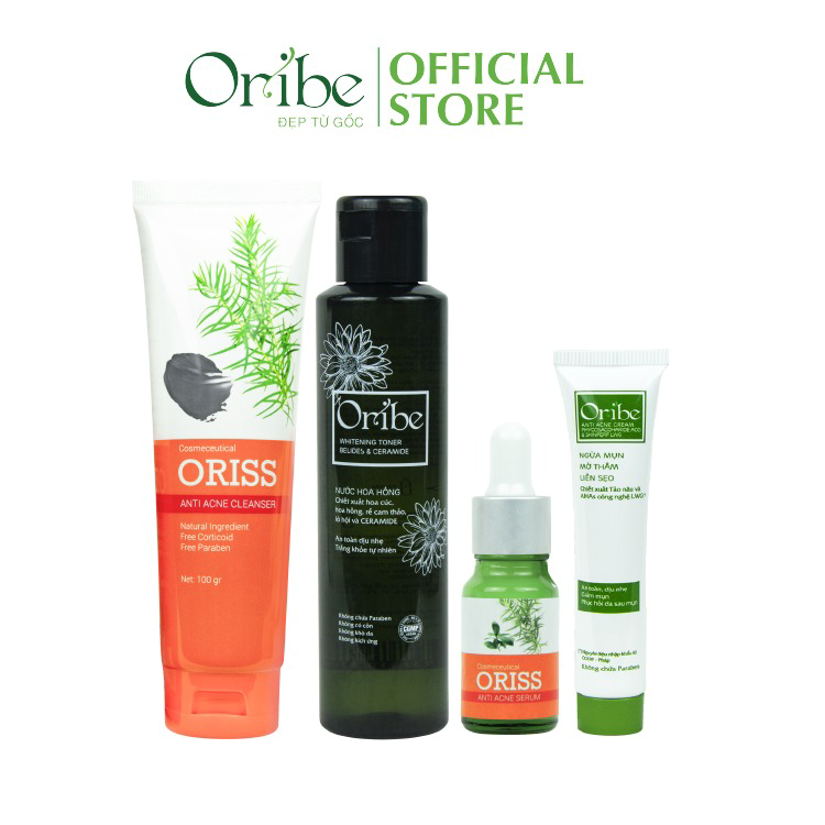 Combo Chăm Sóc Da Mụn Chuyên Sâu Ngừa Mụn, Sạch Da, đánh Bay Vết Thâm – Oribe