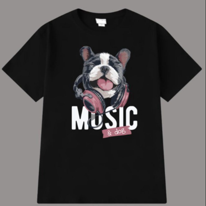 Áo Thun Tay Lỡ Unisex Form Rộng, Phông Nam Nữ In Chữ Music & Dog đẹp Chất – Chốt đi Store