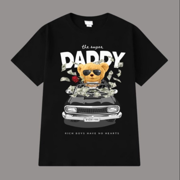 Áo Thun Tay Lỡ Unisex Form Rộng, Phông Nam Nữ In Chữ Kèm Hình Gấu Daddy Siêu Cute – Chốt đi Store