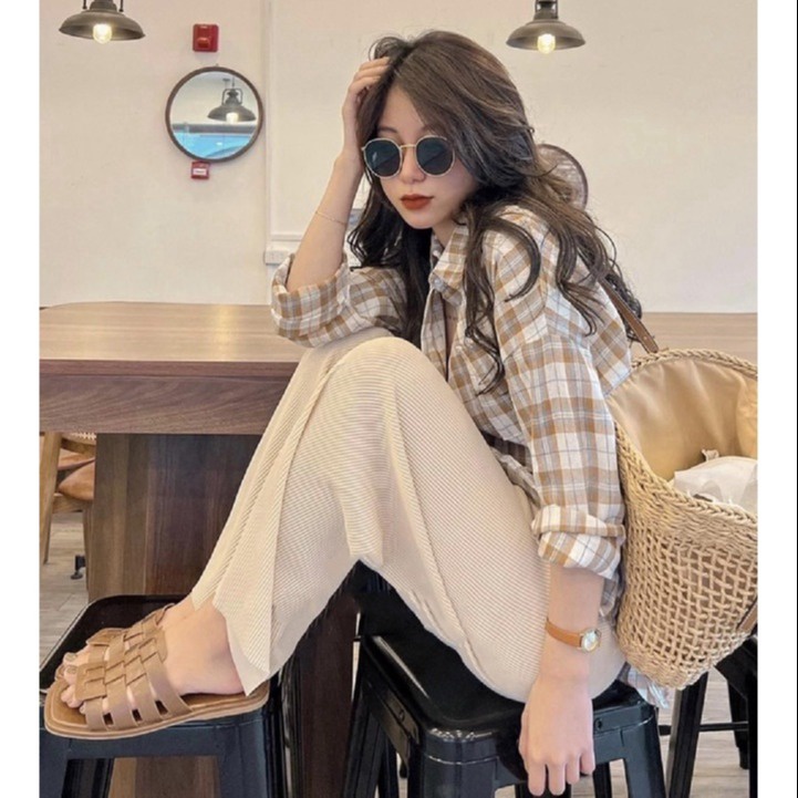 Quần Dài Nữ Dáng ống Rộng Dập Ly, Cạp Chun Co Dãn Thoải Mái Qordl – Diepchi Fashion