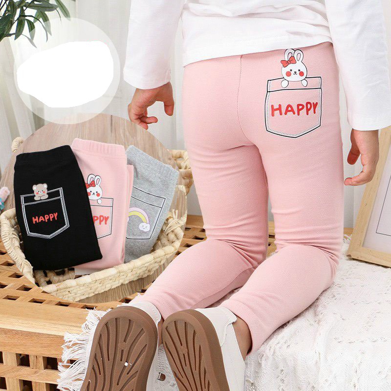 Quần Legging Dài Cho Bé Gái Chất Borip 100% Cotton Cao Cấp – Zinpro