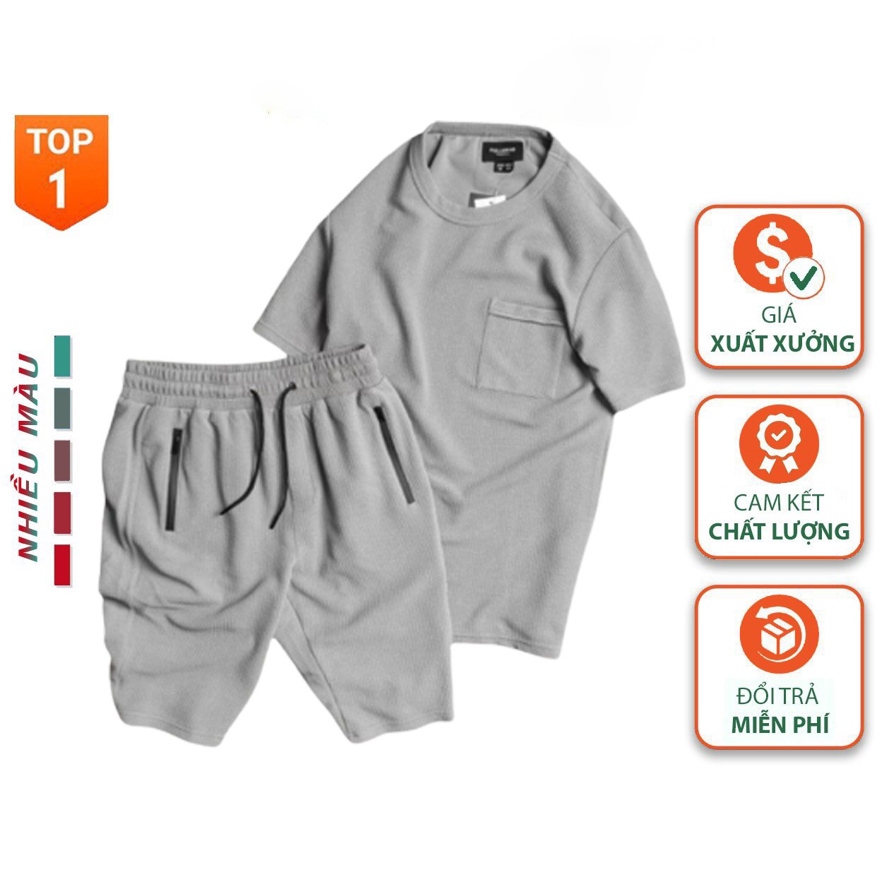 Bộ Quần áo Thể Thao Nam Cộc Tay Chất Vải Xốp Thái Mềm Mịn Thoáng Mát Mặc Nhà đi Chơi Tx05 – Chốt đi Store