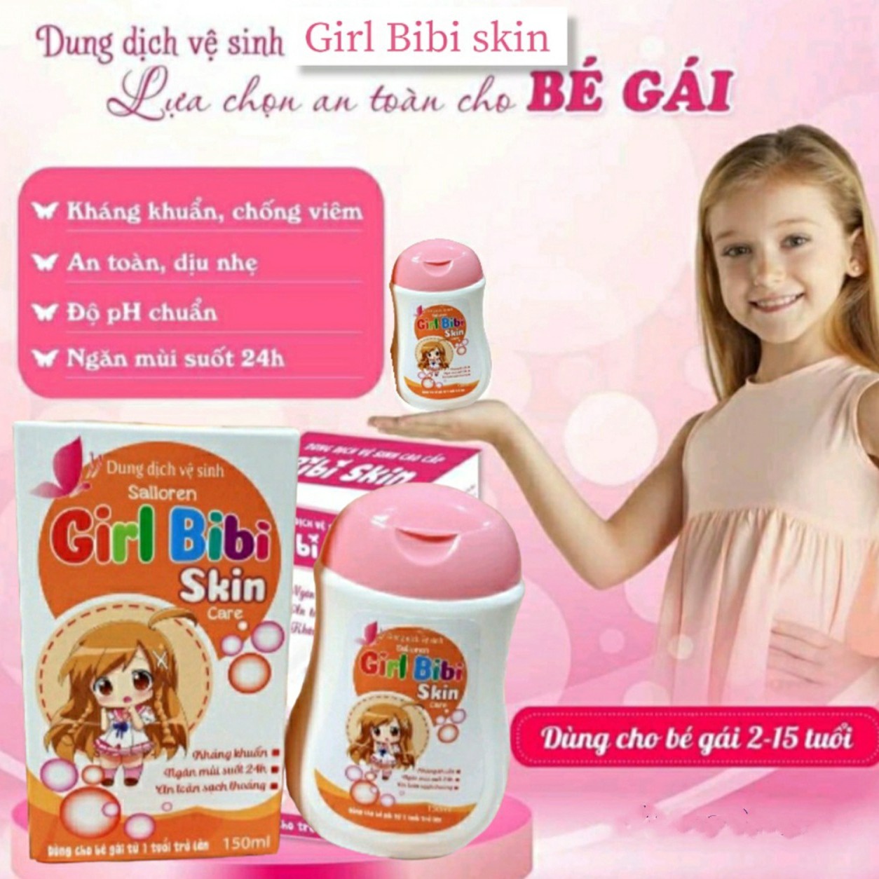 Dung Dich Vệ Sinh Salloren Girl Bibi Skin Care -diophaco