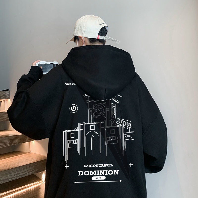 áo Khoác Hoodie Nam Nữ Có Nón Cổ Chui In Họa Tiết Dominion Dày Dặn Hot Trend – Htm Fashion
