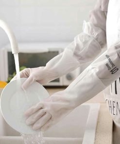 Găng Tay Rửa Bát Cao Su Loại Dài Có Chun – Su