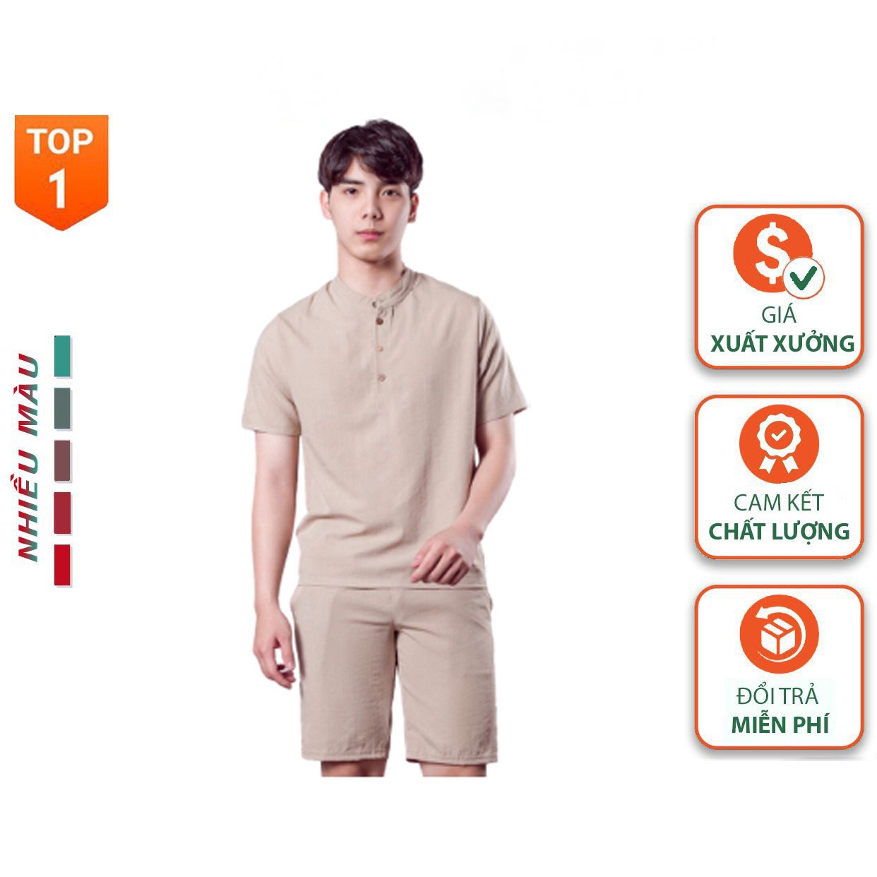 Bộ đũi Nam Cổ Tròn Chất Vải đũi Thái Loại Dày đẹp Hàng Hot Trend Chất Phong Cách Tx09 – Chốt đi Store