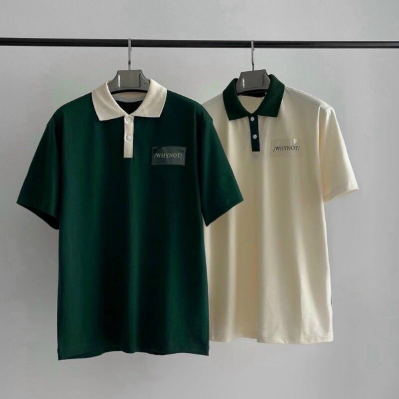 áo Polo Unisex, áo Thun Có Cổ Form Rộng Tay Lỡ Whynot