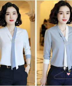 áo Sơ Mi Nữ Dây áo Giả Cà Vạt Xinh Xắn – Min Corner