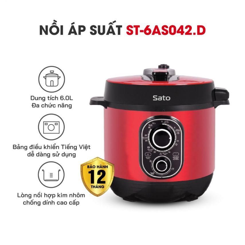 Nồi áp Suất đa Năng 6as042.d 6.0l – Sato