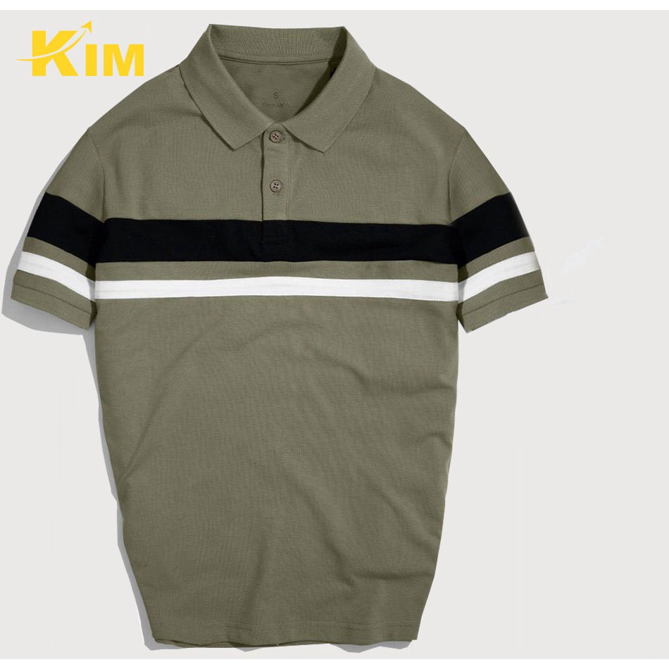 áo Thun Polo Nam Cao Cấp Phối Sọc – Kim