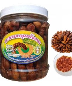 Hủ Me Lào Tách Vỏ Sấy Mộc Kèm Muối ớt Chấm Hộp 500g – Minh Ngọc