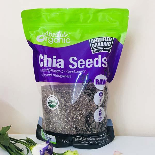 1kg Hạt Chia Seeds Tím Absotute Organic úc Túi 1kg – Hạt Nhập Khẩu – Minh Ngọc