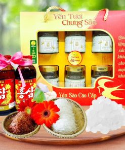 [giỏ Quà 6 Hủ Tặng 1 Hủ Yến Lẻ] Yến Chưng đường Kiêng 35% Yến Like Nest – Like Beauty