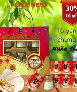 [giỏ Quà 6 Hủ Tặng 1 Hủ Yến Lẻ] Yến Chưng Nhân Sâm 35% Yến Like Nest – Like Beauty