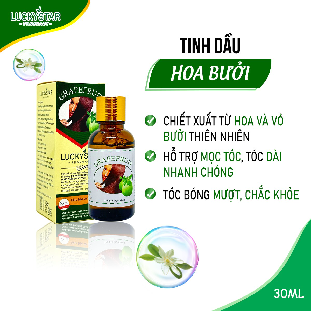 Tinh Dầu Bưởi 30ml – Lucky Star