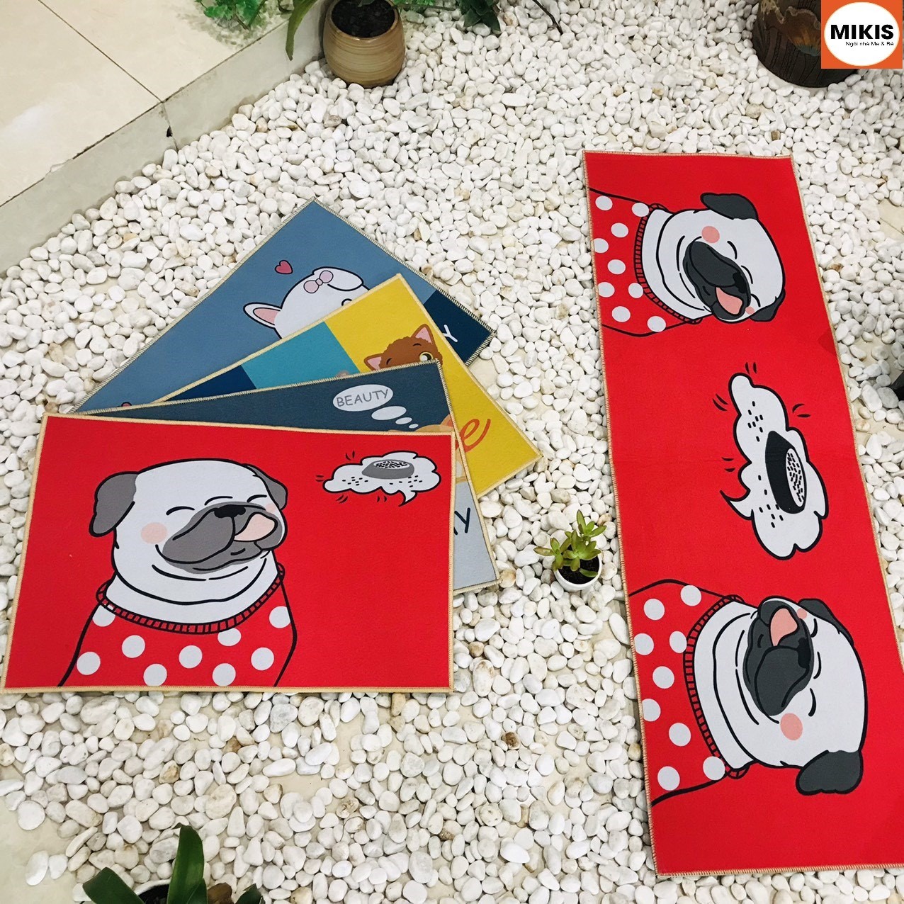 Set 2 Thảm Bếp, Thảm Lau Chân, Trải Sàn 3d Siêu Thấm Hút Nước – Sương Mai