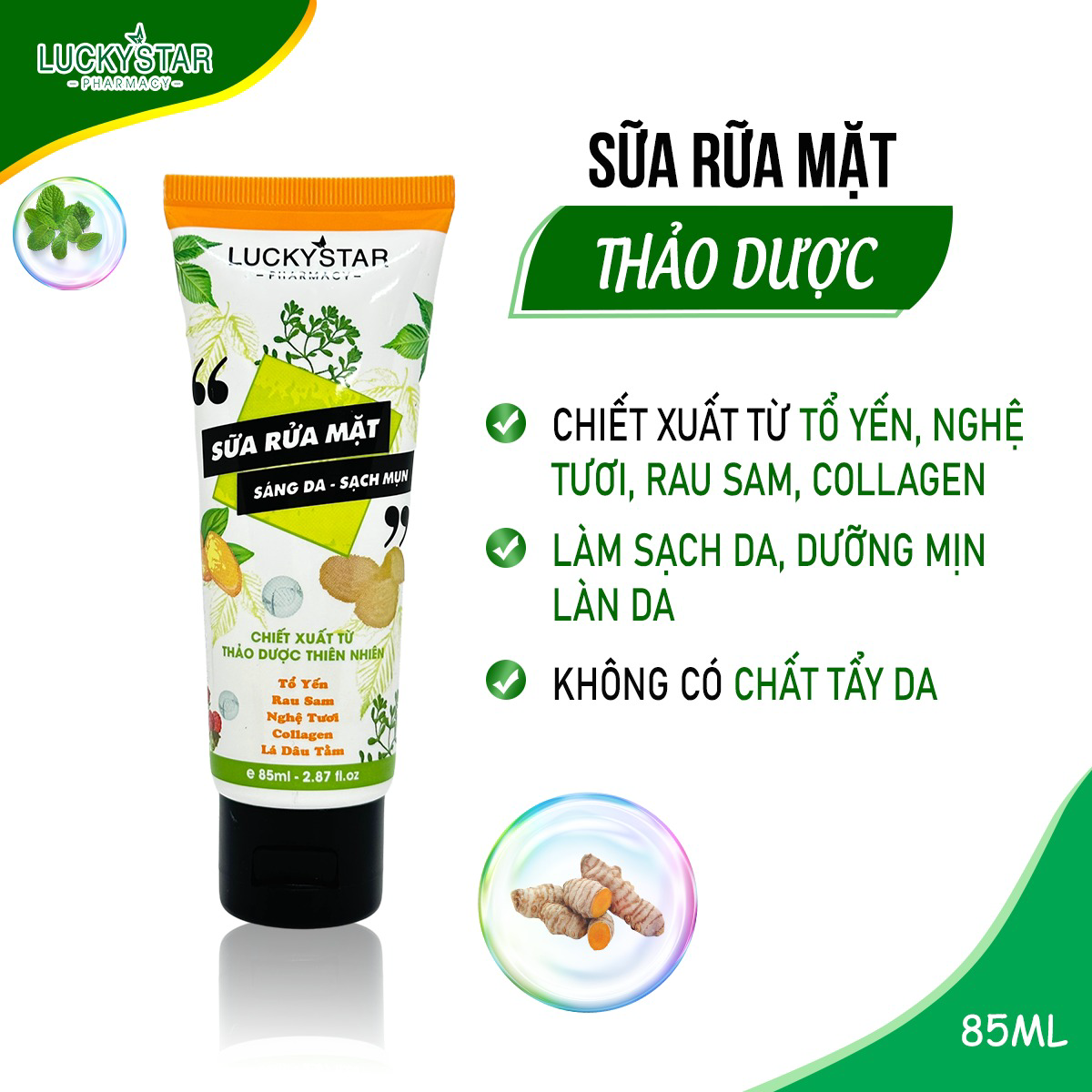 Sữa Rửa Mặt Thảo Dược Juory 85ml – Lucky Star