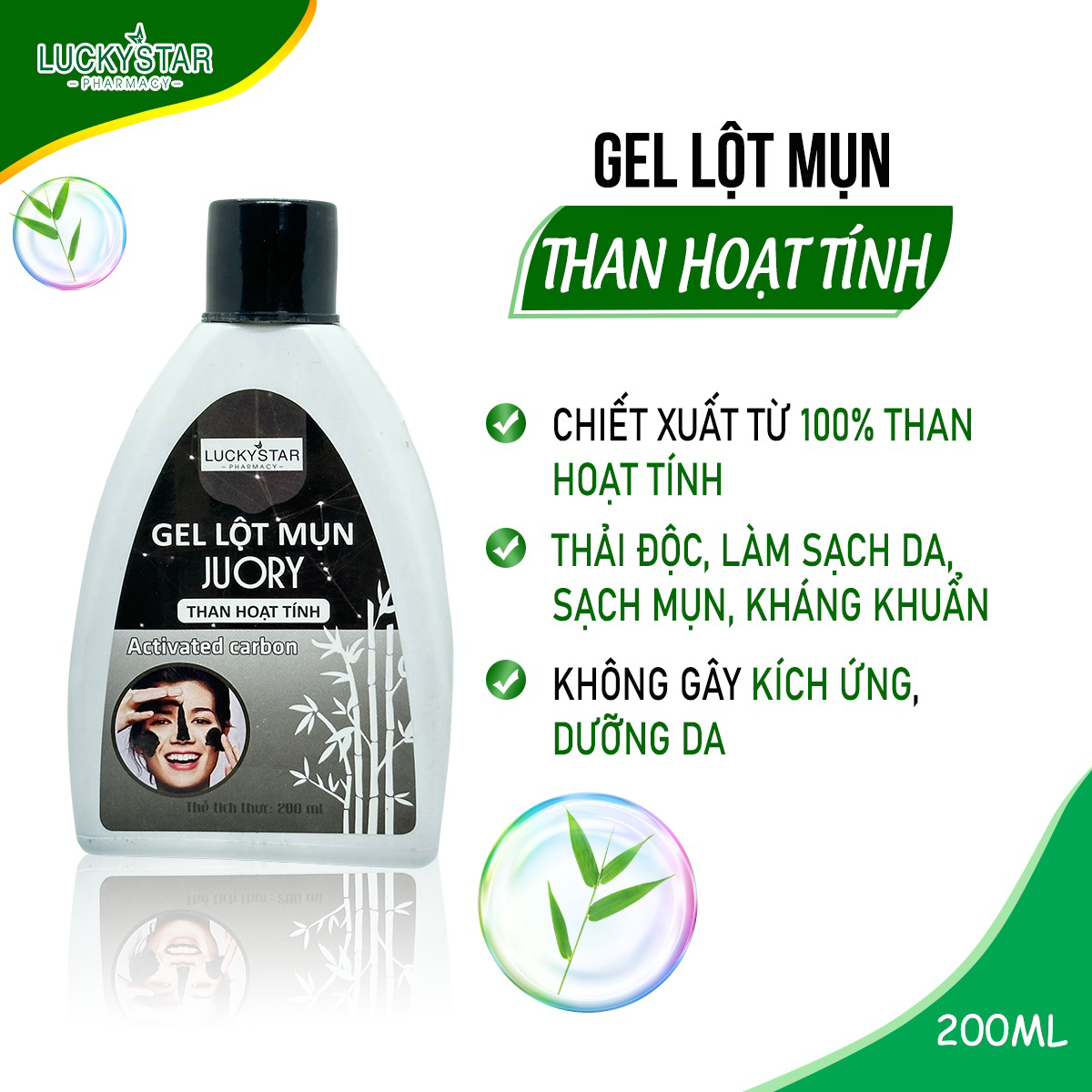 Gel Lột Mụn Than Hoạt Tính – Lucky Star