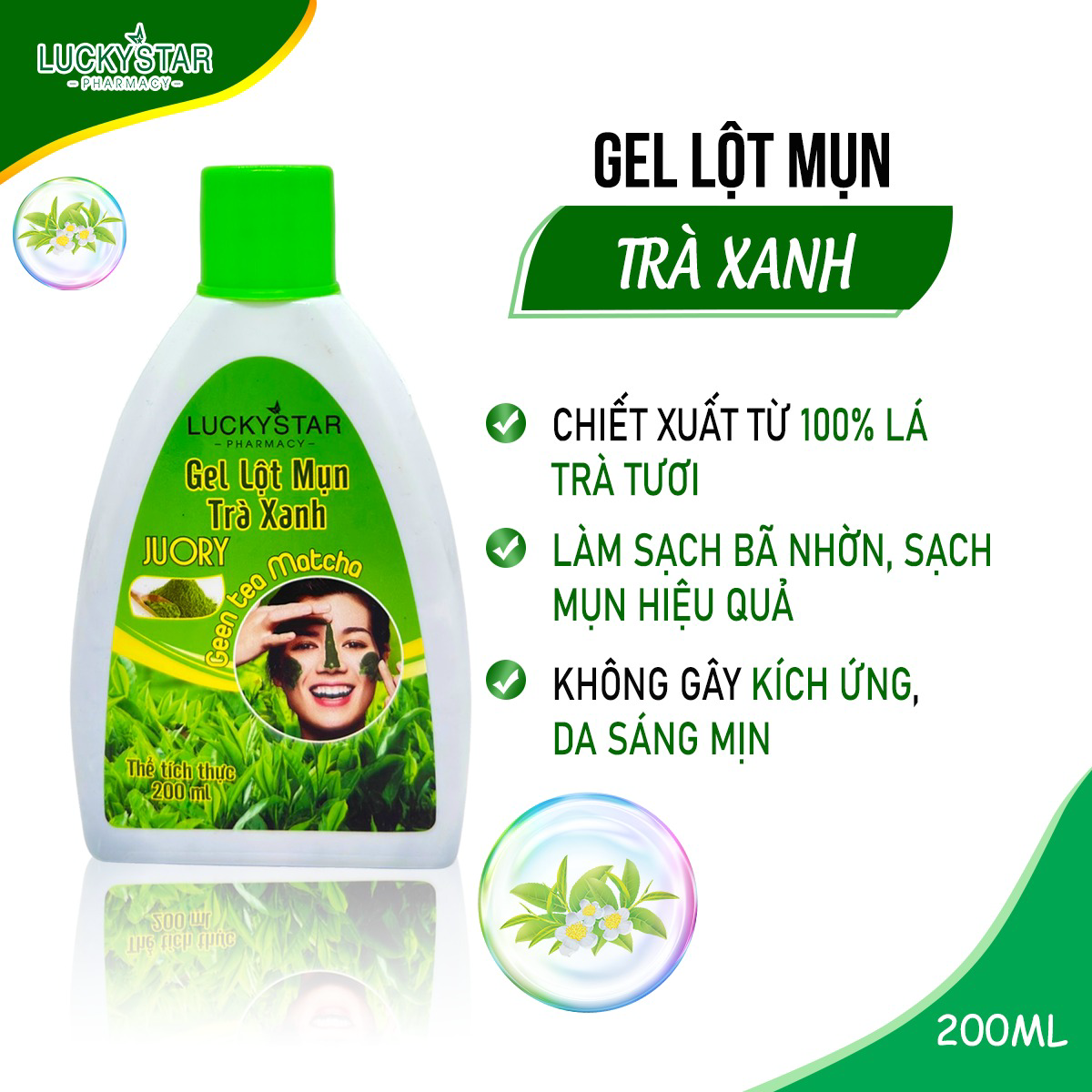 Gel Lột Mụn Trà Xanh – Lucky Star