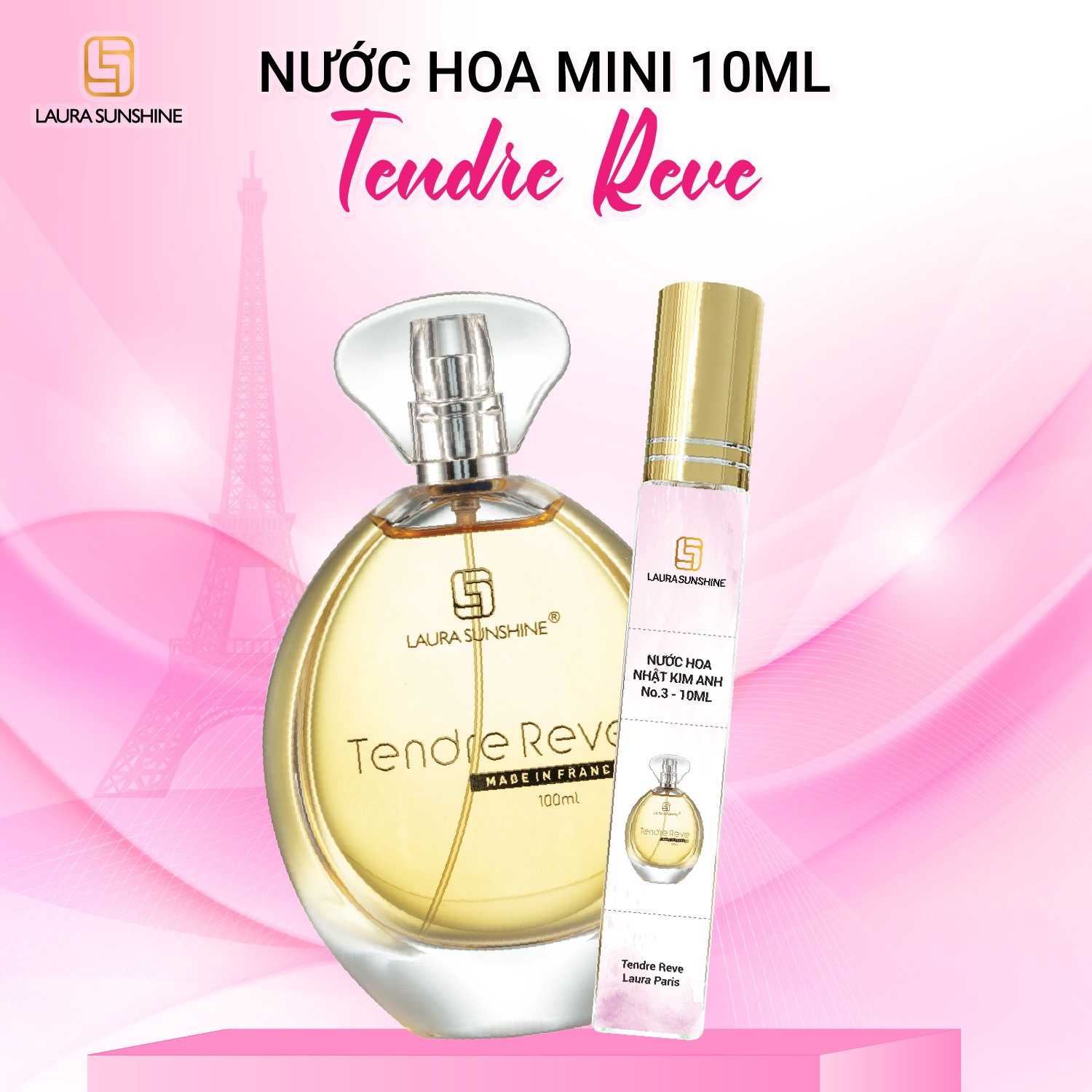 Nước Hoa Nữ Tendre Reve Laura Paris No3 10ml Laura Sunshine