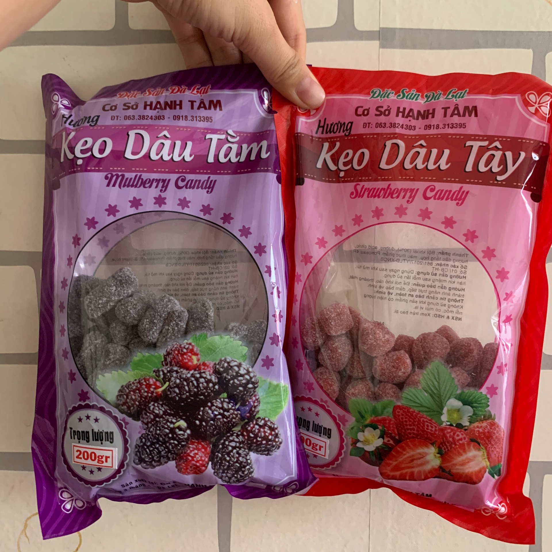 Gói 200g Kẹo Dâu Tây & Kẹo Dâu Tằm đà Lạt- Bách Hóa An Nhiên