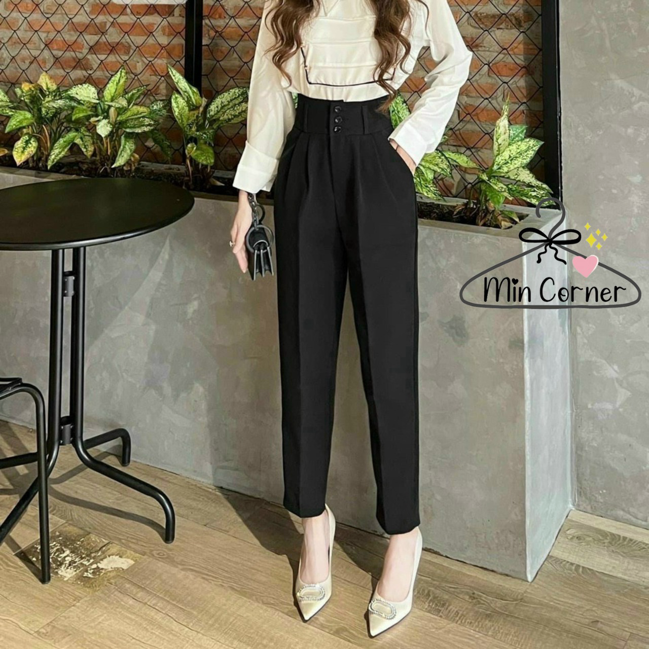 Quần Tây Baggy Lưng Cao 3 Nút Tôn Dáng – Min Corner