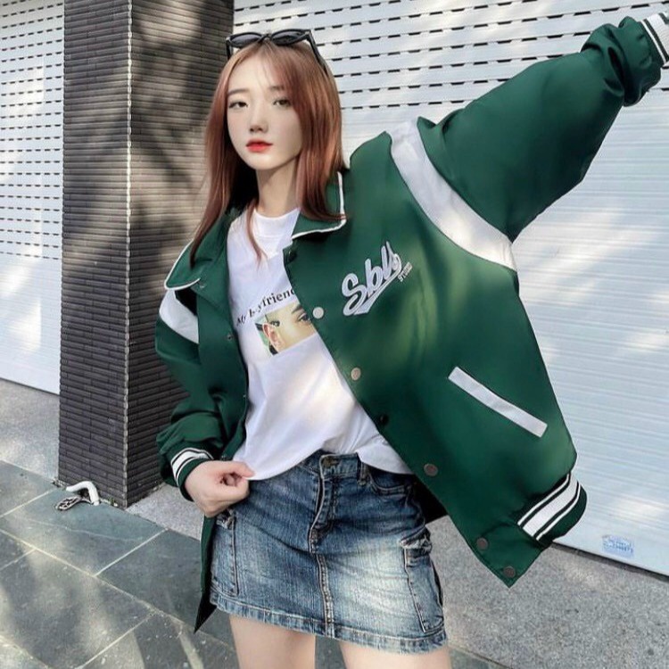 áo Khoác Dù Sbls Cổ Bẻ 2 Màu Nam Nữ Form Rộng Ulzzang Unisex Chất Vải Dù 2 Lớp Cực đẹp