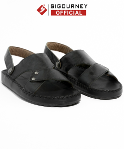 Dép Sandal Nam Da Bò Quai Hậu Lót Da Và Khâu đế Bền Bỉ Dn115- Sigourney
