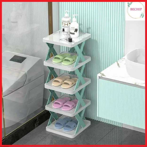 Kệ để Giày Dép 5 Tầng Chữ X Thông Minh Có Thể Tháo Lắp, Gấp Gọn Ctb72 – Bechip