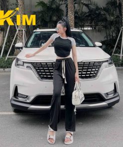 Set Bộ áo Thun Croptop Phối Quần ống Suông Thêu – Kim