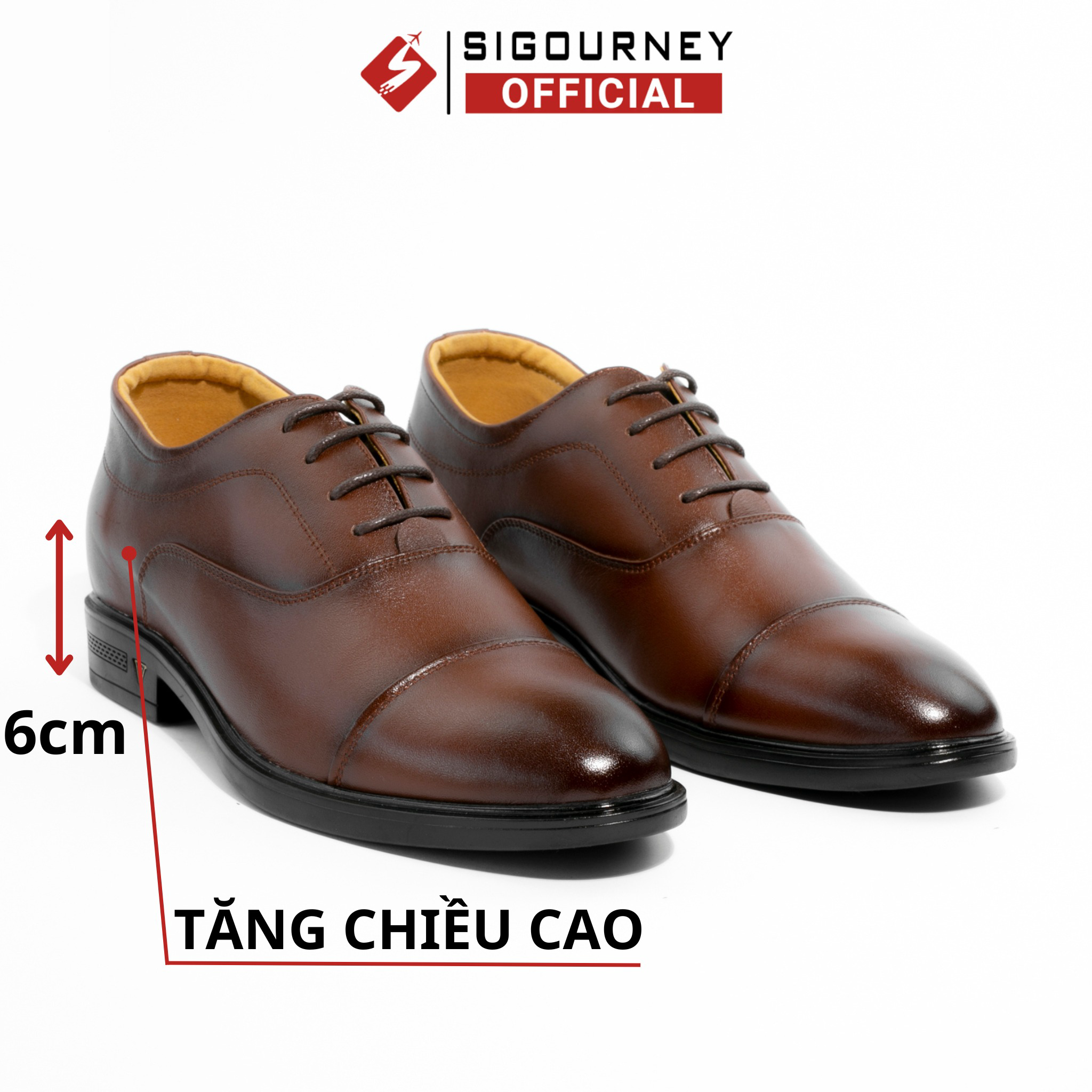 Giày Cao Nam Tăng 6cm Dáng Oxford Sang Trọng Sig-34 – Sigourney