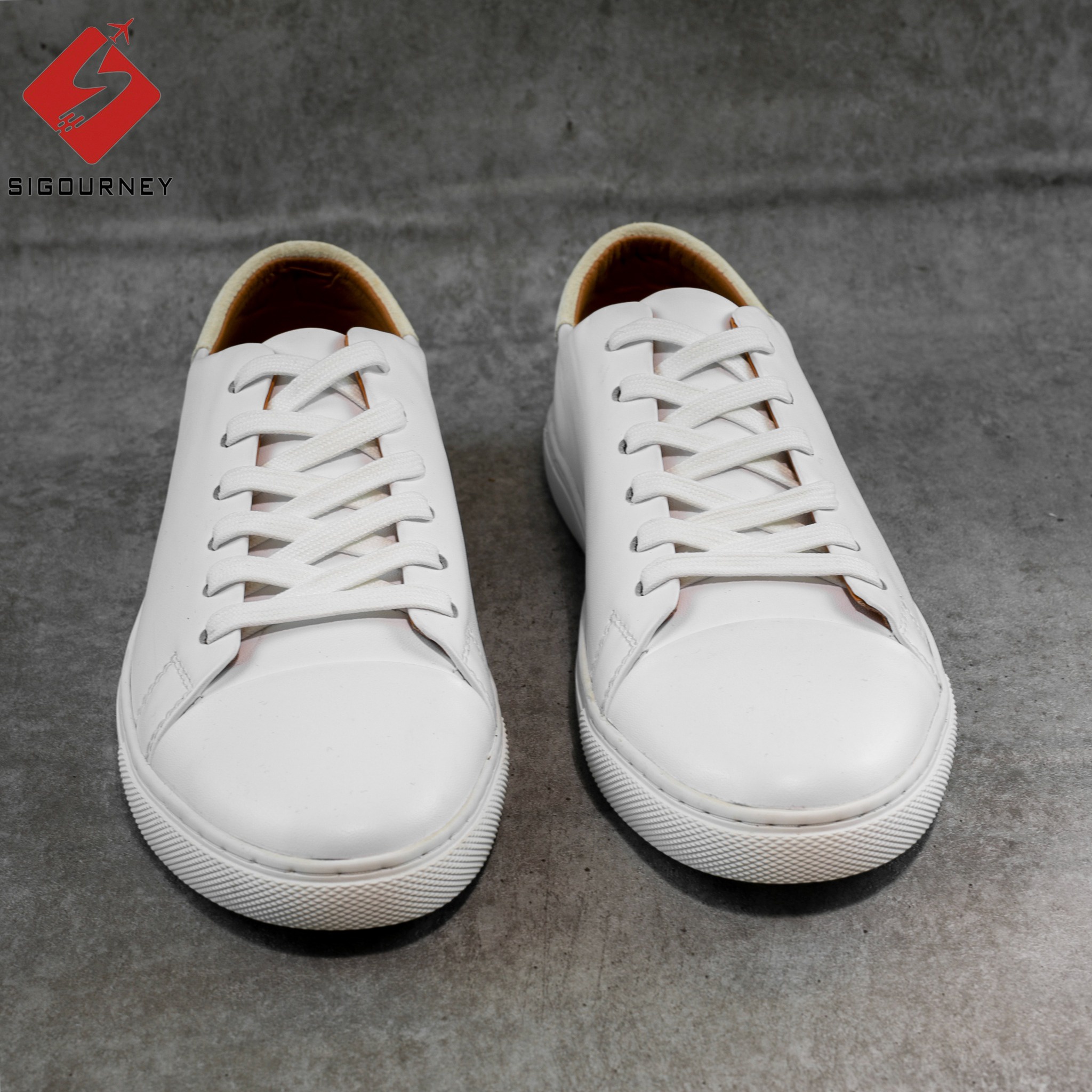 Giày Sneaker Da Bò Màu Trắng Tt-001 – Sigourney