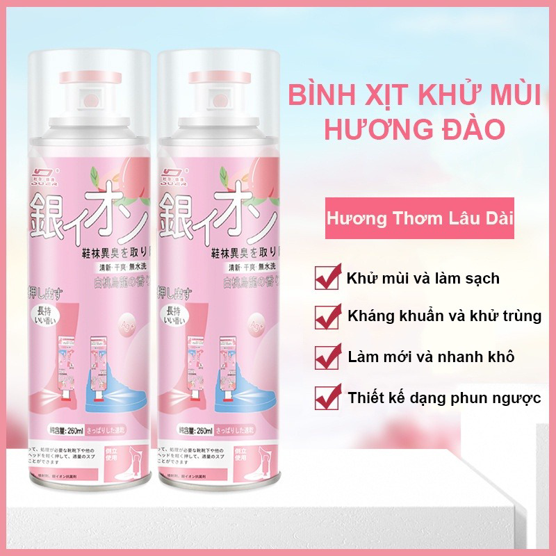 Xịt Khử Mùi Giày 260ml Màu Hồng/xanh – Su