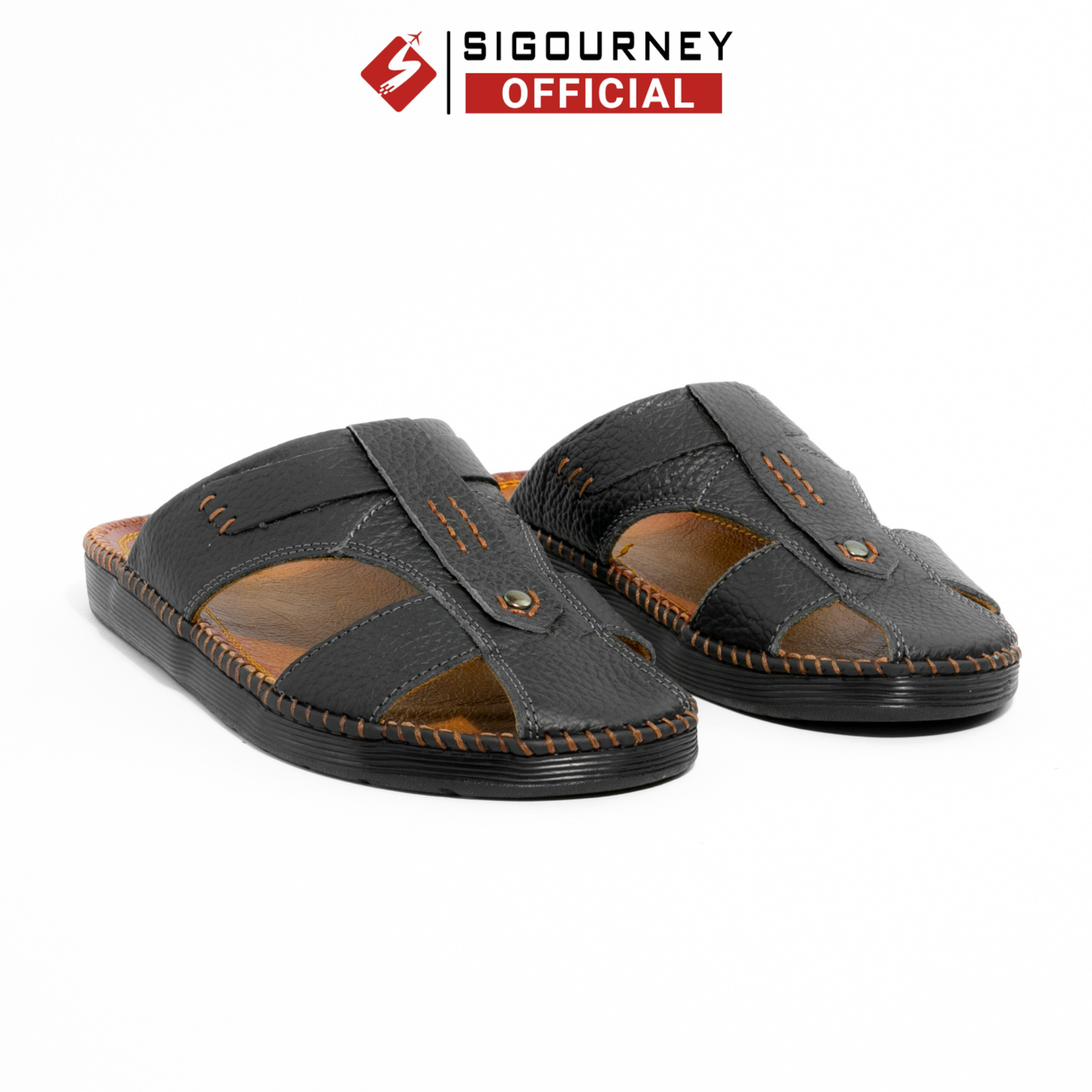 Dép Da Bò đế Khâu Lót Da Dn116 – Sigourney