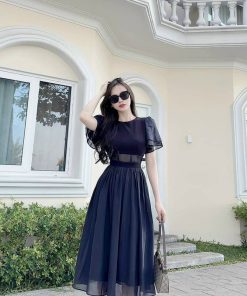 đầm Voan Xòe 2 Lớp Có Mút Cổ Tròn Dd501 – Nana House