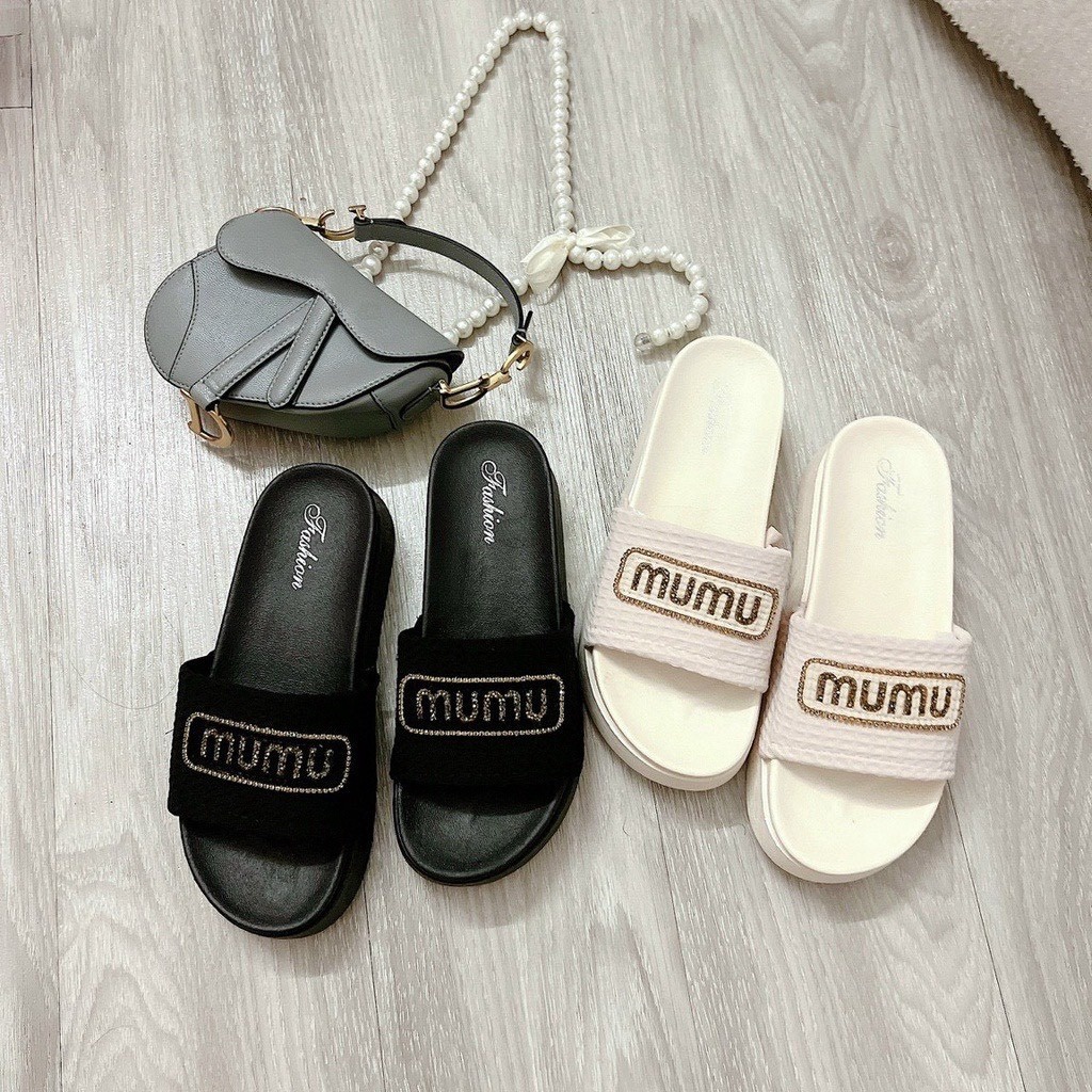 Dép Nữ Mumu Cao Cấp ,đế Cao 5cm, Siêu êm, Lên Chân Sang Chảnh – Haanh