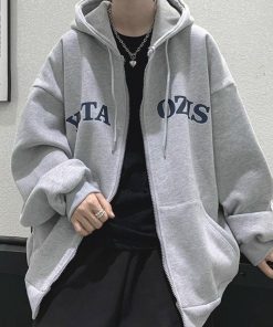 áo Khoác Nỉ Dây Kéo Ystaozis Nam Nữ Unisex Tay Rộng Ug762 – Nana House